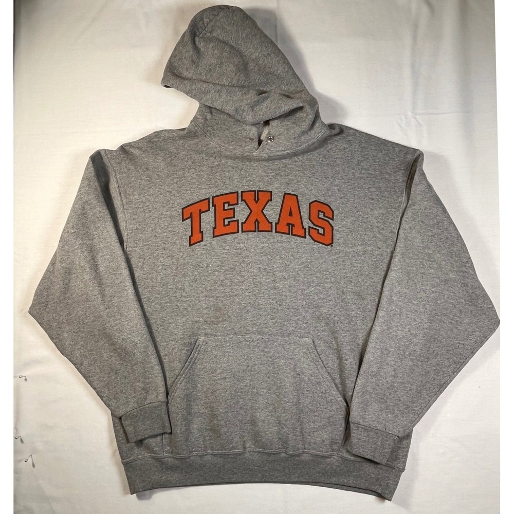 Texas Longhorns Jerzees XL Gray Hoodie University College Sweatshirt Vintage Y2K